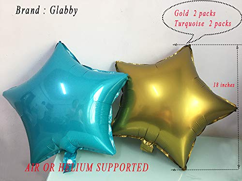 Birthday Decorations Mint Green Gold - Happy Birthday Balloons Chrome Green Set Foil Bannner for Kids Men Women Bday Party Decor Kit Supplies