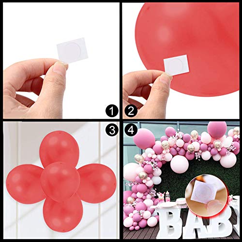 Wishlotus 400 Pieces Points Dots Double Sided for Balloons, Removable Clear Stickers for Christmas Wedding Birthday Party Decoration