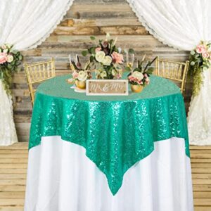 small tablecloth square 36×36-inch green sequin tablecloth glitter table cover overlay square christmas green wedding table cloths sequin fabric tablecloth for round table birthday baby shower decor