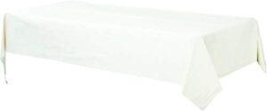 amscam rectangular party-tablecovers, 54″ x 108″, white