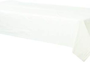 Amscam Rectangular Party-tablecovers, 54" x 108", White