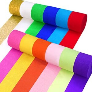 12 different colors crepe paper roll party streamers for birthday decorations pink gold and 10 other crepe streamers for making diy 984ft long birthday streamers