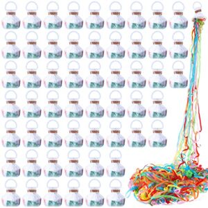 30 pieces hand throw streamers white throw streamers no mess confetti crackers for wedding, birthday, graduation party favors