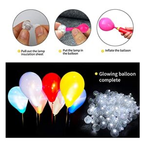 Aogist 100pcs White LED Balloon Light,Tiny Led Light Mini Round Led Ball Lamp for Paper Lantern Balloon,Indoor Outdoor Party Event Fun Halloween Christmas Party Wedding Decoration Supplies