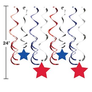 Creative Converting Patriotic Dizzy Danglers, Multicolor