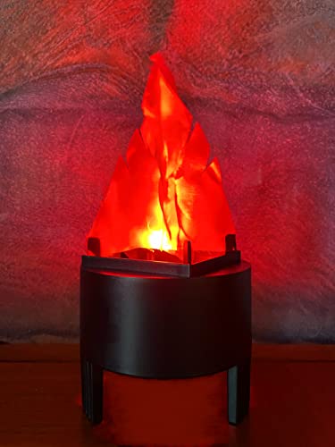 liziciti 3D Artificial Fake Fire Flames Light, 110V LED Effect Light Electric Campfire Lamp, Realistic Simulated Flame for Halloween Christmas Party Decor, Upgraded Version, Black