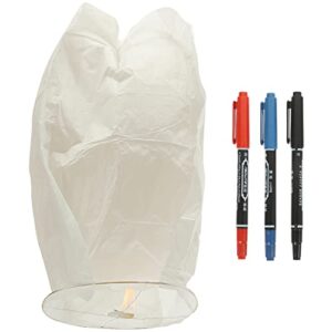 exceart 10 pack paper lanterns floating wishing paper lanterns with maker pen for weddings party celebration event and festival chinese lanterns to release in memorial events