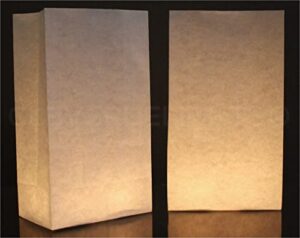 cleverdelights white luminary bags – 50 pack – wedding christmas holiday luminaria