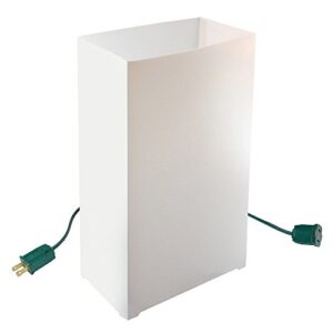 lumabase 32010 electric luminaria kit, 10.5″ h x 6″ l x 3.5″ w, white