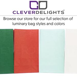 CleverDelights White Luminary Bags - 20 Count - Sunburst Design - Wedding Party Christmas Holiday Luminaria