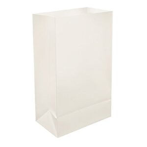 lumabase 500100 bags plastic luminarias, white