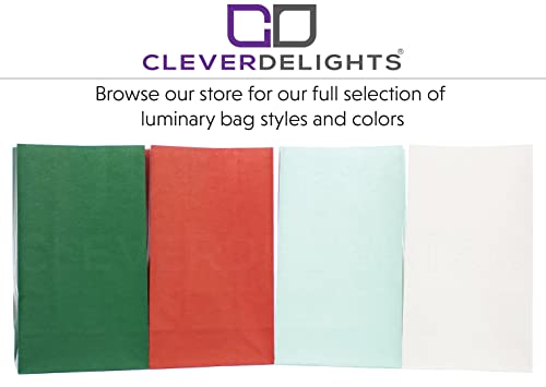 CleverDelights White Luminary Bags - 30 Pack - Wedding Christmas Holiday Luminaria