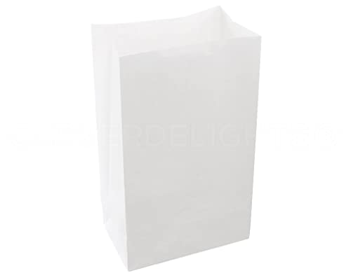 CleverDelights White Luminary Bags - 30 Pack - Wedding Christmas Holiday Luminaria