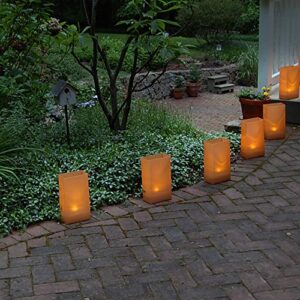 Lumabase Electric LED Luminaria Kit, Tan - Set of 6