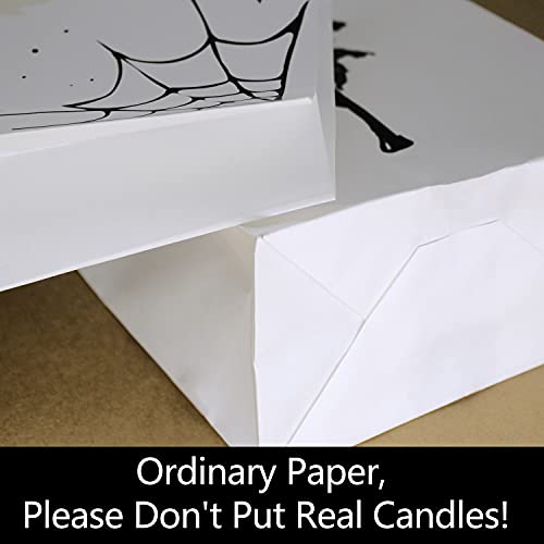 Halloween Lantern Luminary Paper Bags 4 Different Style 16 Pieces Paper Candle Bags with LED Tea Lights,Halloween Party Decor