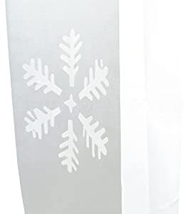 CleverDelights White Luminary Bags - 30 Count - Snowflake Design - Christmas Holiday Luminaria