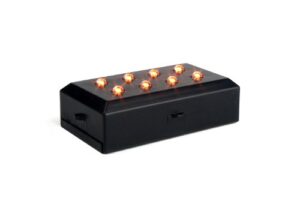 fortune products ll-8a luminary light, 2 3/4″ length, 1 1/2″ width, 3/4″ height, 8 leds, amber leds with black base