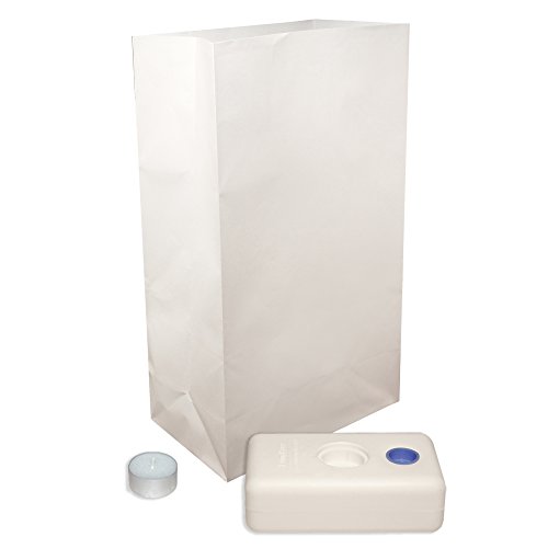 Lumabase 53136 Candle Luminaria Kit, White