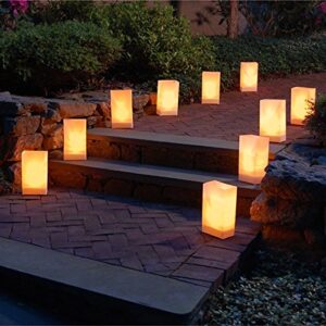 Since White Luminary Bags - 20 Count - Stars Design - Wedding, Reception, Party and Event Decor - Flame Resistant Paper - Luminaria (Stars)