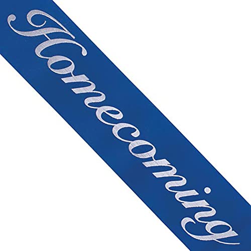 Anderson's Blue/Silver Homecoming King/Queen Coronation Set, Sashes With Foil Imprints, Crown, Tiara, Pins