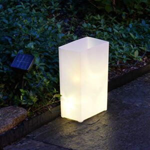 Lumabase 32406 Solar Powered Luminaria Kit, White