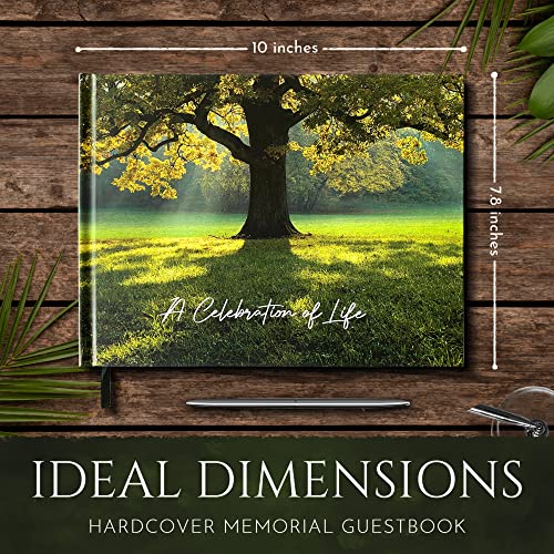 Celebration of Life Funeral Guest Book, Tree Design Funeral Guestbook with Pen, Memorial Service Guest Book, Memorial Guest Book, Memorial Book, Funeral Book, Signature Book, Funeral Book Guest