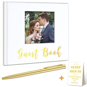 wedding guest book with pen wedding memory book with table cards hardcover wedding guestbook photo album sign in wedding book gold guest book sign guest sign in book guest registry guestbook planner