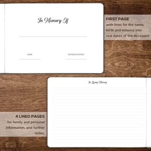 Skyline Funeral Guest Book for Memorial & Funeral Services – in Loving Memory Guest Sign in Book for Funerals – 738 Guest Entries with Name & Address, 129 Pages, Hardcover, 10x7″ (Grey)