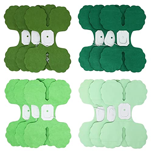 3D Hanging Party Garland Streamers & Photo Backdrop, Tissue Paper Four Leaf Design, 12-Pack (Jungle Green Combo)
