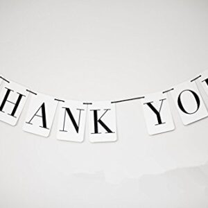 MXXGMYJ MagicW Thank You Banner Cards Baby Shower Bunting Wedding Banner Wedding Party Banner Garland Sign Photo Props Hanging Decor Wedding Party Decoration