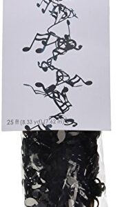 Beistle Black Musical Notes Garland (25 Ft) -1 Pc