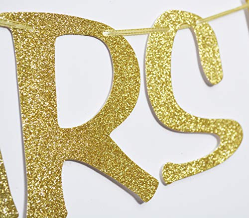 12 Years Loved Banner Sign Gold Glitter for 12th Birthday Party Decorations Anniversary Decor Photo Booth Props