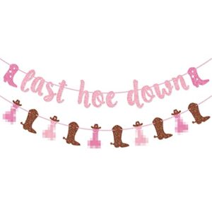 pink last hoedown banner for western cowgirl last rodeo bachelorette party nash bash nashville bachelorette party decorations