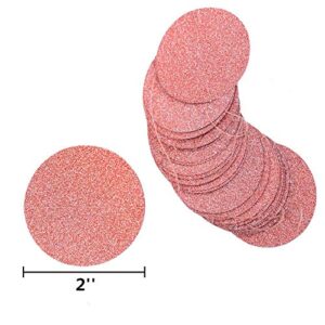 Rose Gold Party Supplies Glitter Grand Paper Dots Hanging - 4 Pack 52 Feet for Bachelorette Party,Wedding, Birthday Party Decoration