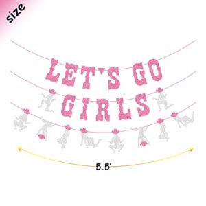 Space Cowgirl Let's Go Girls Bachelorette Party Banner for Western Cowgirl, Last Rodeo Hoedown, Nash Bash Nashville Bachelorette Party Decorations