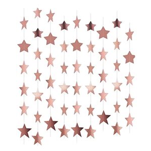 gcweiyyds star paper garland toy stars decorations party banner hanging decoration rose gold