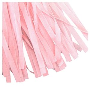 Andiker 15Pcs Tissue Paper Tassels, Shiny Tassel Garlands Banner Table Decor for Birthday Wedding Baby Bridal Shower Party Decorations (Pink)