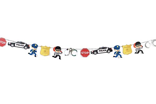 Cops and Robbers - Garland | Cop Party Decoration | Boy Birthday Party | Cops, Robbers, Police Car, Police Badge, Handcuffs, Stop Sign | Kids Party Decor