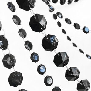 lolasaturdays 30 ft acrylic crystal garland (black)