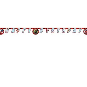 Procos PR91350 Garland Happy Birthday Ladybug, Multi-Coloured, Taglia Unica