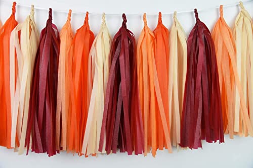 Fall Bridal Shower Decorations/Burgundy Fall Birthday Decorations Women/Burgundy Orange Champagne Party Decorations/Fall Wedding Decorations Maroon Burgundy Wedding/Thanksgving Party Decorations