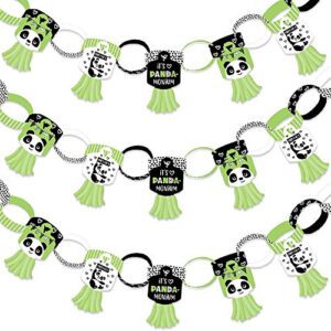 big dot of happiness party like a panda bear – 90 chain links and 30 paper tassels decoration kit – baby shower or birthday party paper chains garland – 21 feet