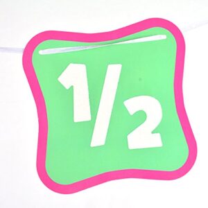 It's My 1/2 Birthday Banner Half Year Old Six Months Birthday Garland Bunting Banner for Baby Shower Decoration 3.28ft Length, Colorful, Easy Joy