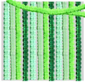 12pc four-leaf clover paper garland party 120ft green streamers tissue paper hanging flower garland for dinosaur theme /st.patrick’s/jungle birthday party decorations/wedding/christmas