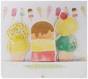 talking tables ice cream party decorations garland banner | great for summer décor and birthday party | 3m