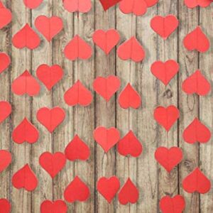 Red heart garland - Heart garland - Valentines day heart garland - Paper garland - Wedding decoration - Bridal shower