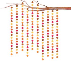 Autumn Theme Garland Fall Bunting Banners Autumn Leaf Paper Garland Hanging Streamers Thanksgiving Party Decoration for Baby Shower Kids Room Classroom Showcase Holiday Wedding