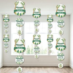 big dot of happiness family tree reunion – family gathering party diy dangler backdrop – hanging vertical decorations – 30 pieces