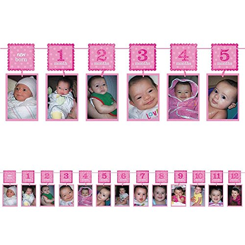 1st Birthday Girl Photo Garland Kit - 12', 1 Pack