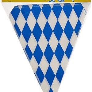 Beistle 50970 Oktoberfest Bavarian Flag Pennant Banner 11 Inches by 12 Feet (3-Pack)